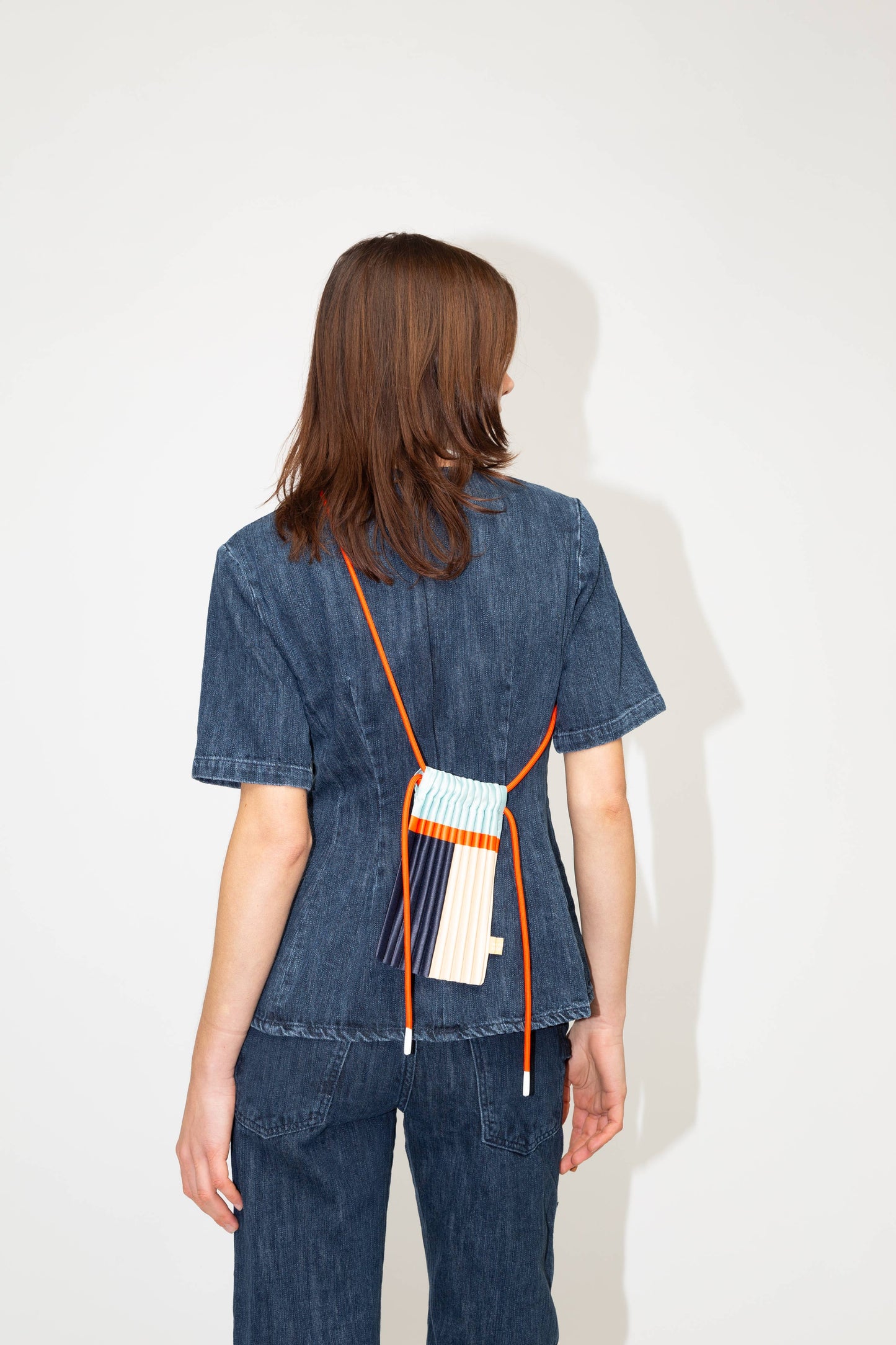 BLAUE MINI-FALTENTASCHE