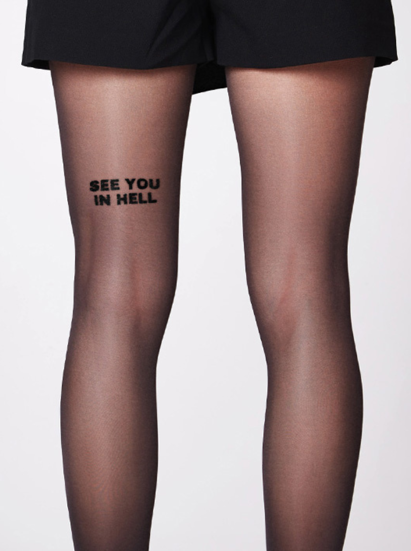 Strumpfhose SEE YOU IN HELL - HANNI secondhand