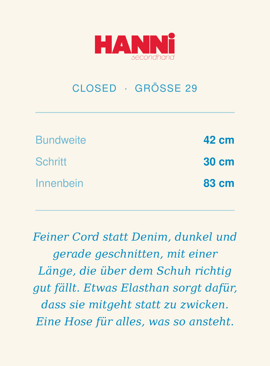 Hose CLOSED