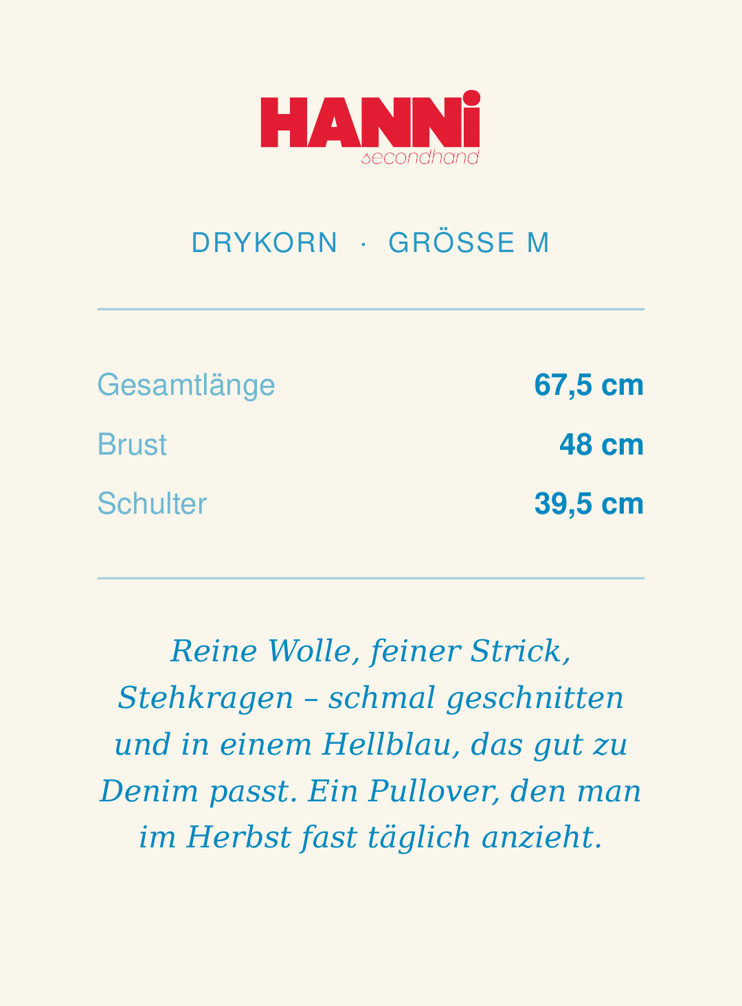 Pullover Stehkragen DRYKORN