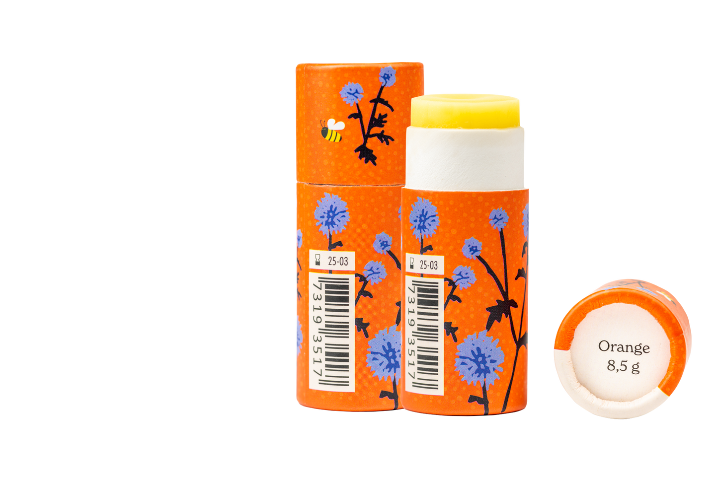 Lippenbalsam Orange in Papierverpackung