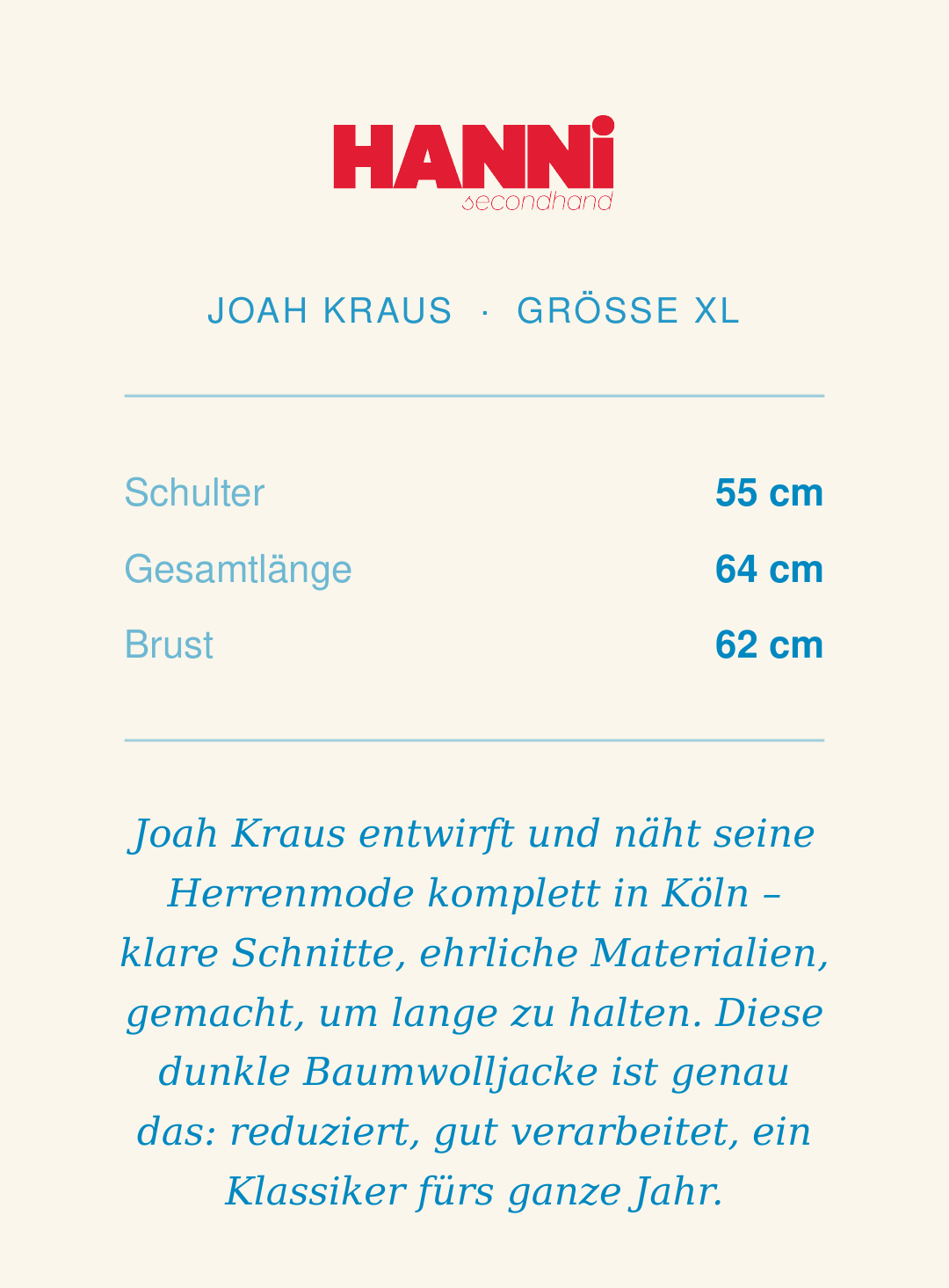 Jacke Herren JOAH KRAUS