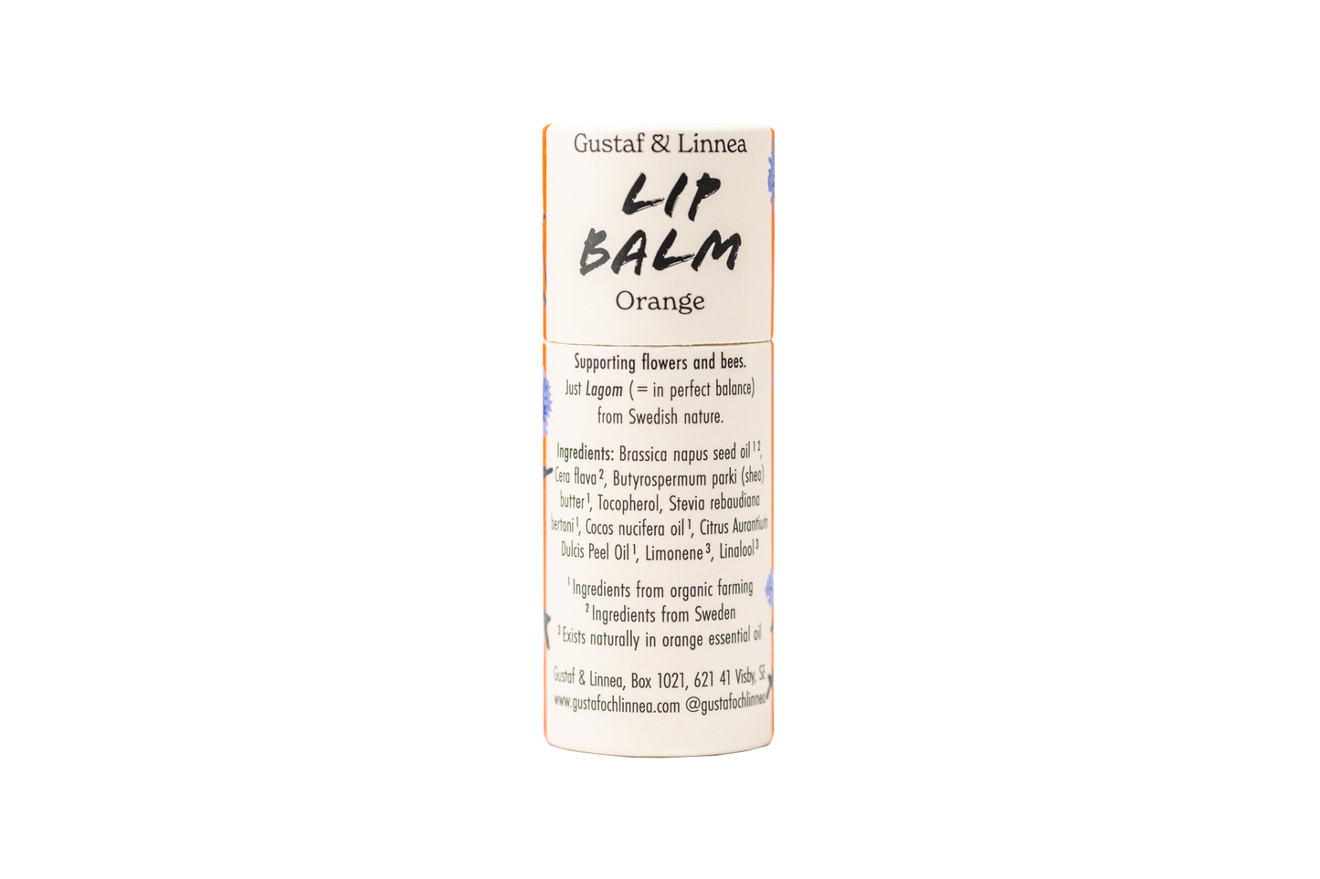 Lippenbalsam Orange in Papierverpackung