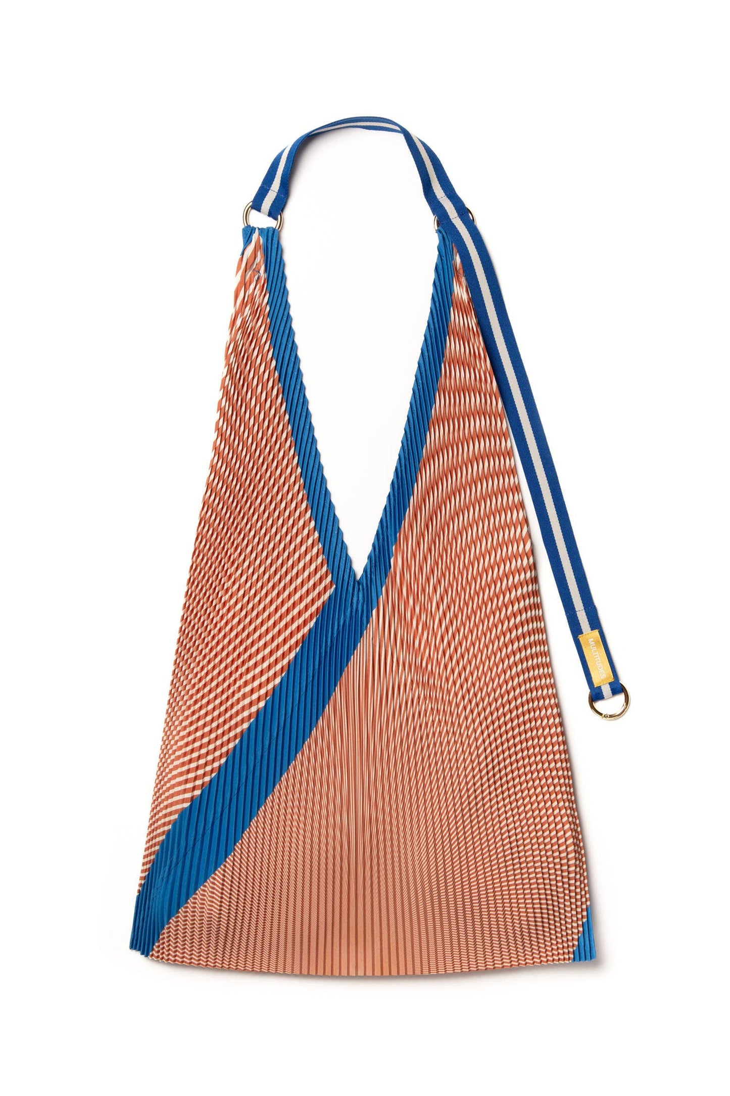 PLISSIERTE TASCHE HANNA KOBALTBLAU