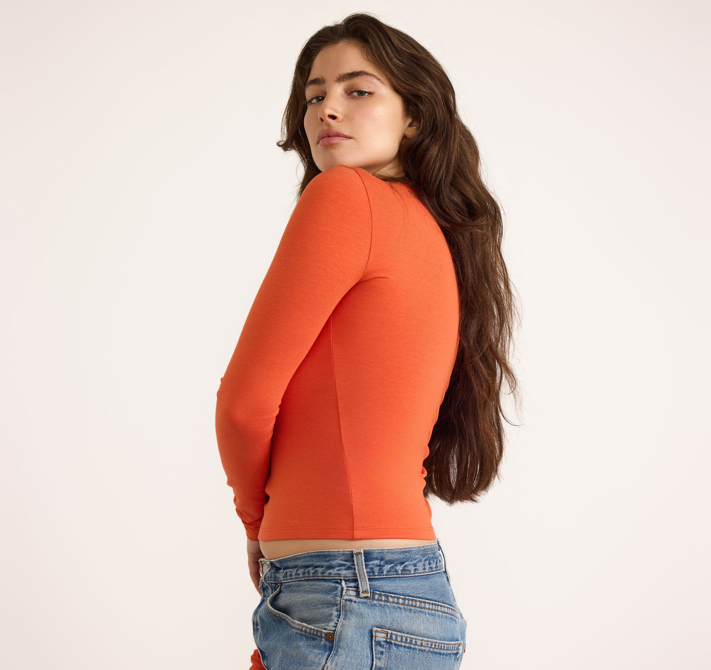 Regular Long Sleeve Tee Tangerine