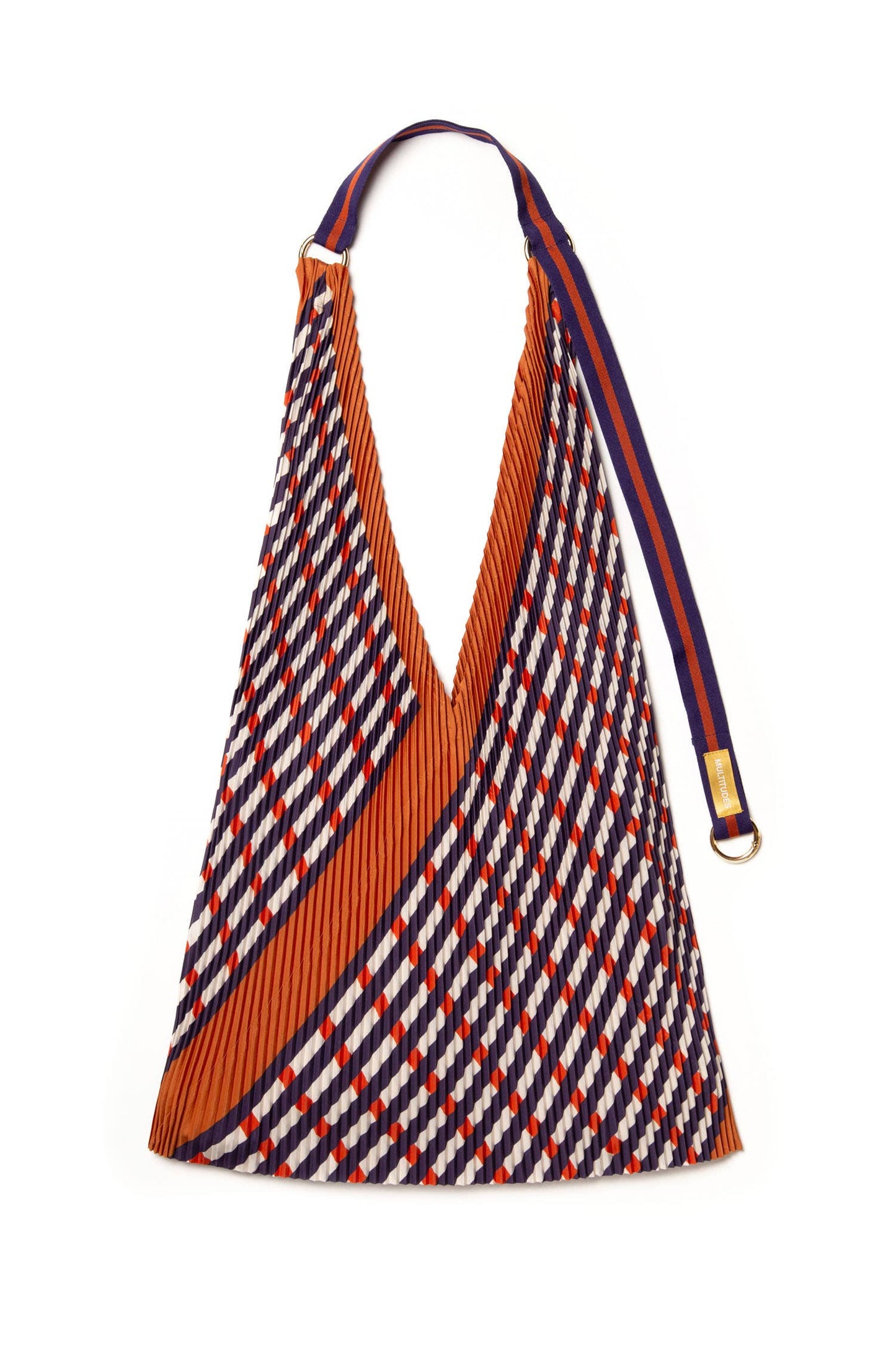 PLISSIERTE Y-TASCHE SOPHIA TERRAKOTTA
