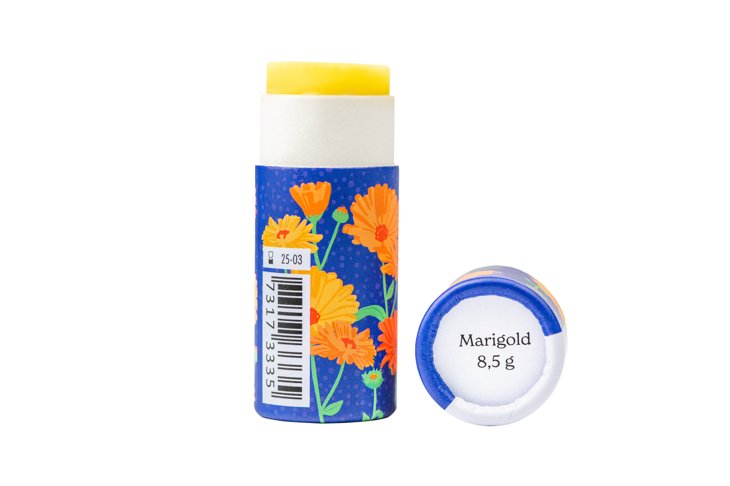 Lippenbalsam mit Ringelblume in Papierverpackung