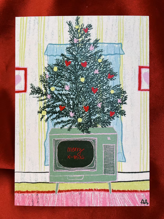 Karte retro christmas