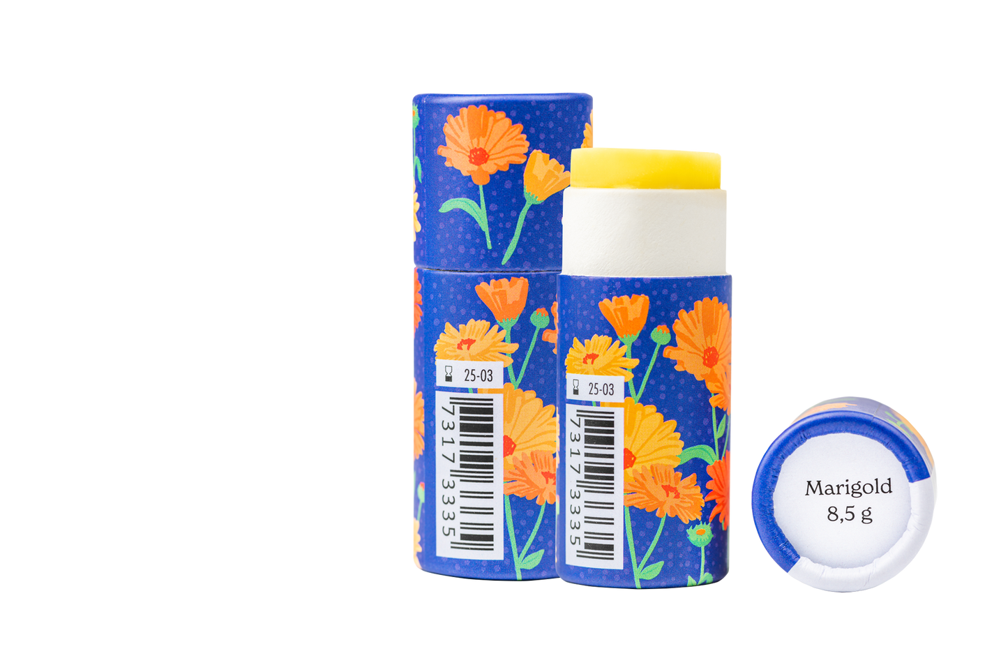 Lippenbalsam mit Ringelblume in Papierverpackung