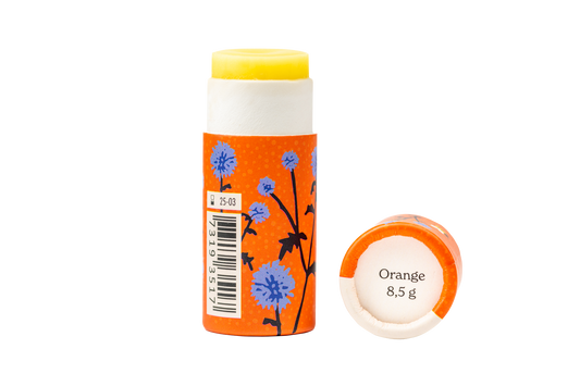 Lippenbalsam Orange in Papierverpackung