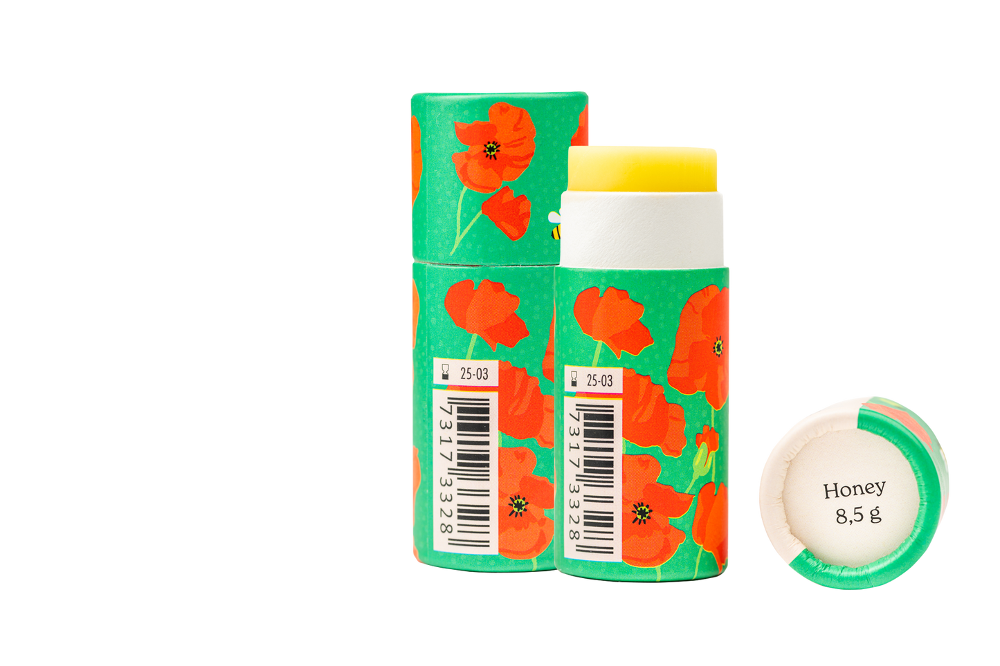Lippenbalsam mit Honig in Papierverpackung