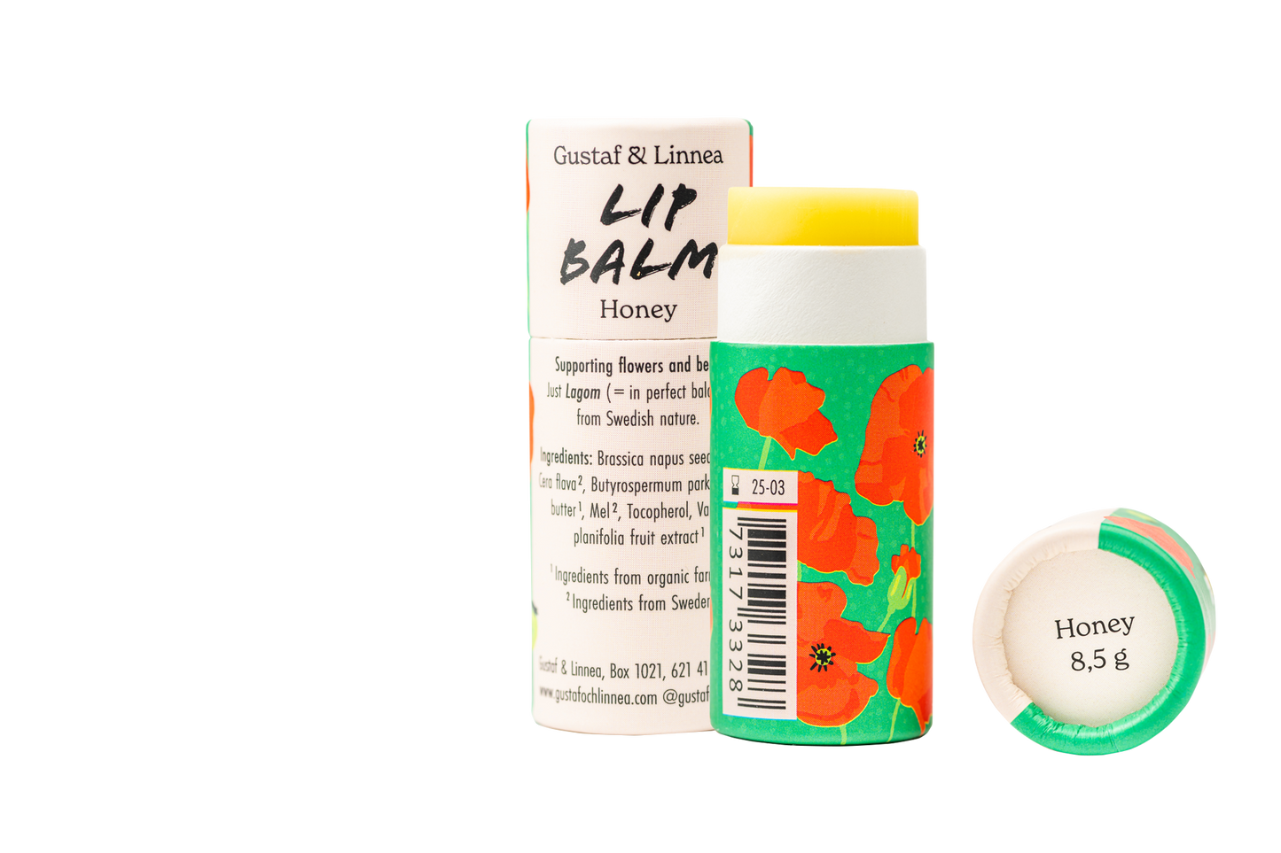 Lippenbalsam mit Honig in Papierverpackung